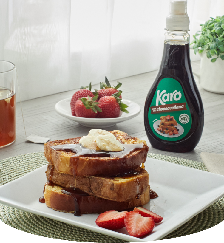 Pan francés con Karo® Chocoavellana